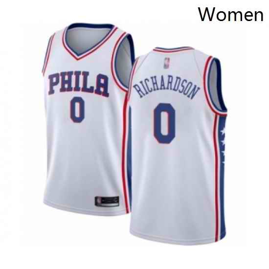 Womens Philadelphia 76ers 0 Josh Richardson Swingman White Basketball Jersey Association Edition